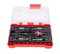 Fafeicy Countersink Drill Bit Set 4 Pcs Carbon Steel M2 Tapered Drill Bits with Adjustable Depth Stop Hex Shank 6.5mm for Woodworking Plastic Board