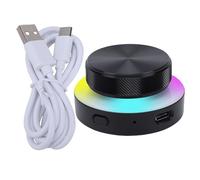 Fafeicy Customizable Knob Controller, Wireless USB C Bluetooth 2.4G Volume Control Knob with RGB Light for PC Laptop Editing and Phone Tablet Media