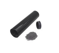 Fafeicy Cylinder Sand Shaker Stainless Steel Percussion Instrument with Rubber Sheel Rhythm Latin Percussion for Drummers and Performers (Black)