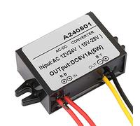 Fafeicy DC 5V Power Supply Converter, IP67 Regulator Module with High Efficiency and Overload Protection for Car Accessories and Devices (1A)
