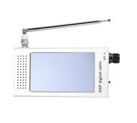 Fafeicy DeepSDR V6 DSP Radio, 4.3 Inch IPS Touchscreen Shortwave Radio with 192kHz Real Time Spectrum, Portable Aluminum Alloy for Amateur and Field Exploration (Silver)