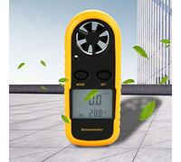 Fafeicy Digital Anemometer Wind Speed Temperature Meter, Portable LED Backlight Anemometer for Windsurfing Sailing Fishing, Measures 0-30 M/s 14-113℉