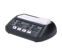 Fafeicy Digital Chess Clock Timer, Professional Portable Chess Timer with Bonus Delay Modes, for Go Games and Story Time, Large Display ABS Design (Black)