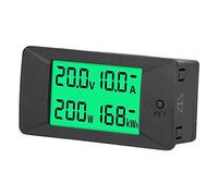 Fafeicy Digital Energy Meter PBT Material Current Meter DC 0-300V 0-300A LCD Green Backlight Wide Viewing Angle for Power Distribution Cabinets Electronic Testing