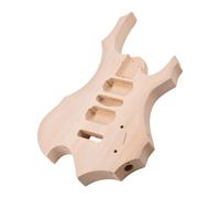 Fafeicy DIY Unfinished Electric Guitar Body Blank Solid Wood Replacement Part for Custom Guitar Building