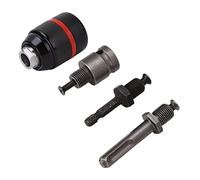 Fafeicy Drill Chuck Keyless 1/2-20UNF 2-13mm Self Tightening Chuck Quick Changing Impact Wrench, Wide Clamping Range Round 58mm Length, Keyless Design with Great Stability for (Hex 63mm Length)