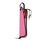 Fafeicy Drum Stick Bag Oxford Fabric with Water Proof Inner Padding and Dedicated Slots for Sticks Mallets Brushes Handle and Hook for Easy Carrying (Pink)