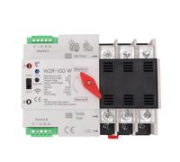 Fafeicy Dual Power Automatic Transfer Switch 100A 3P WiFi Control | App Control, PC Flame-retardant Casing, DIN Rail Mounting, Solar and Generator Systems, Home and RV Use