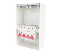 Fafeicy Dual Power Manual Transfer Switch, Iron Construction, 125A Mains to Generator Power Changeover Device for Home Backup and Fire Fighting