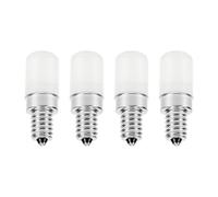 Fafeicy E12 LED Refrigerator Bulb 4 Pack PC 2835 SMD Corn Light Bulb 2W 200LM 360 Degree Soft Light for Fridge Oven Range Hood Cabinet Freezer 22F to 167F (Warm)