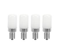 Fafeicy E12 LED Refrigerator Bulb 4 Pack PC 2835 SMD Corn Light Bulb 2W 200LM 360 Degree Soft Light for Fridge Oven Range Hood Cabinet Freezer 22F to 167F (White 6000K-6500K)