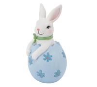 Fafeicy Easter Bunny Egg Decoration Lifelike Handmade Figure for Home Party Spring Decor (Blue)