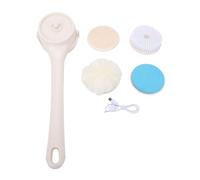 Fafeicy Electric Shower Brush, Deeply Exfoliates Skin with Expandable Long Handle, Power Back Scrubber for Elderly or Limited Mobility Bathing