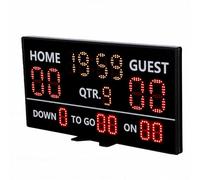 Fafeicy Electronic Scoreboard 14 Digit LED Display Score Keeper Remote Control for Baseball Tennis Football Volleyball Games