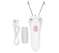 Fafeicy Epilator Hair Removal Device, Electric Threading Epilator for Women with USB Charging, Facial Hair Remover Cotton Thread (Pink)