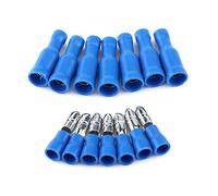 Fafeicy Fafeicy 50pcs Terminal Connector Kit Brass Crimp 0.5-1.5mm² 10A 5 Colors for Automotive Wiring Home Appliance Repair Industrial Machinery (Blue)
