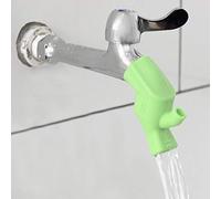 Fafeicy Faucet Extender Silicone Spout Extender 7cm Hand Washing Tool with Upper Water Guide 2 Water Outlets Easy Install for Kids Toddlers Bathroom Sink Pink (Green)