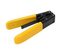 Fafeicy Fiber Optic Stripper, Wire Stripping Tool Cable Stripper Graduated Reinforced Version for Steel Wire Cutting, with PVC Handle 2 Way Strippable Design