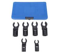 Fafeicy Flexible Head Crows Foot Wrench Set 6-Piece 12-19mm Crowfoot Wrench 180° Movable Head for Tight Spaces with CRV Steel Black Phos Coating