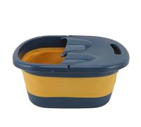 Fafeicy Foldable Foot Bath Basin with Massage Acupoints for Foot Soaking Relaxation Portable Spa Tub Soaking Bucket Soaker (Locke Yellow)
