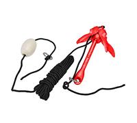 Fafeicy Foldable Grapnel Anchor Kit, 1.5kg Style for Sand Seabed | 32ft Marine Rope With Buoy, 4- Carbon Steel, Quick-Dry Poly Line, Visible Marker Float, Rock Gripping For Kayak Canoe