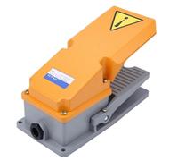 Fafeicy Foot Control Pedal Switch, Aluminum Shell with Non-Slip Design, AC380V DC220V 10A Self-Reset 1 Open 1 Closed IP62, for Machine Tool Equipment