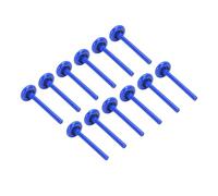 Fafeicy Garage Door Rollers 12PCS 2 Inch Nylon Quiet Replacement Wheels with 62002RS Double Sealed Bearings 4 Inch Stem for Residential Commercial Garage Doors Blue