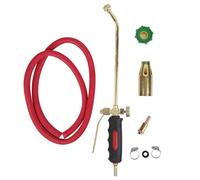 Fafeicy Gas Torch, Double Open Iron Brass Plating Welding Tool with Comfortable Handle, Adjustable Flame for Meat Hair Removal, BBQ Ignition, and Home Repairs