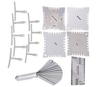 Fafeicy Guitar Measuring Set, Stainless Steel String Distance Ruler with Accurate Engraving for Guitar Setup and Maintenance (Silver)