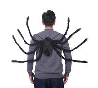 Fafeicy Halloween Spider Backpack Plush Fabric and Wire Spider Costume 90cm 125cm Adjustable 8 Legs Red Eyes Candy Storage for Teens Adults Yard Party Cosplay (Pocket M-125cm (Black))