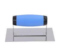 Fafeicy Handheld Concrete Edger Stainless Steel External Corner Curved Trowel Tool R8 98mm for Drywall Finishing Concrete Edging