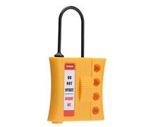 Fafeicy Hasp Tagout Stop Lockout, Nylon ABS Lockout Tagout Hasp with 4 Holes and Writeable Front, 3 Mm Lock Beam for Power Isolation in Corrosive or Explosion Proof Areas