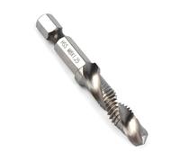 Fafeicy Hex Shank Drill Tap Taper Drill Bit M8, HSS 1/4 Inch Hex Handle Power Tool Part for Metal Wood Drilling, 6.35mm Square Handle, M8x1.25 Spiral Length 18mm