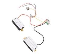 Fafeicy HH Prewired Pickup Set with Adjustable Volume and Tone Circuit, High Sensitivity Copper Wire Pickguard for ST Electric Guitar