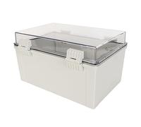 Fafeicy IP66 Electrical Junction Box 300x200x170mm ABS Plastic Outdoor Electrical Enclosure Distribution Panel with Transparent Cover Hinged Lid for Indoor Outdoor Home Factory Projects
