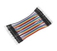 Fafeicy Jump Wire Male Male Jumper Cable 2.54mm Plastic Wire 10cm 10Pcs for Electronic Components Computers Instruments and Meters Quick Connection for Prototyping