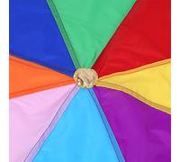 Fafeicy Kids Play Parachute 2M Diameter with 8 Handles Colorful Oxford Fabric for Outdoor Group Activities Teamwork Games Children