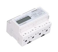 Fafeicy LCD Electricity Meter, 3 Phase Energy Usage Monitor with RS485 Remote Reading, Accurate 7-Digit Display, Ideal for Industrial Applications (3x20(80) A)