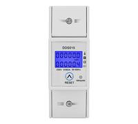 Fafeicy LCD Energy Meter, 5-80A 230V LCD Display Power Meter Switch 35mm DIN Rail Mounting Single Phase Energy Meter Electronic KWh Meter