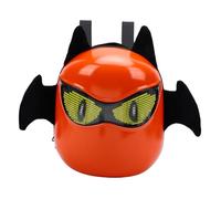 Fafeicy LED Bat Backpack APP Control Programmable Screen, Hard Shell Small Bat Wing Backpack with 14x31 Pixel Display