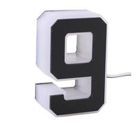 Fafeicy LED House Number 9, Acrylic Lighted Address Number with Warm Glow