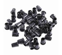 Fafeicy LED Sockets Panel Mount 50pcs Black Plastic Clip-in Lamp Holders with Bezel Compatible with 3mm, 5mm, 8mm, and 10mm LED Lamps