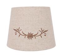 Fafeicy Linen Lampshade Beige 8.5 Inch Bottom Diameter E27 E14 (Brown)