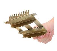 Fafeicy Livestock Shedding Comb Iron Teeth Cattle Comb 20 X 14 X 7cm Ergonomic Handle Rounded Tips for Removing Loose Undercoat Relieving Itching on Cows and Farm Grooming