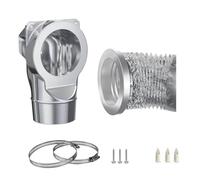 Fafeicy Magnet Dryer Vent Kit, Self Aligning Exhaust Pipe Connection Set with 2.6ft 4 Inch Hose, Dryer Vent Kit for Tight Spaces Like Wall, Floor, or Ceiling Installations