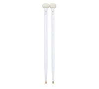 Fafeicy Maple Double Sided Drum Mallets Good Hand Feel Drumsticks for Kettledrum Players Oval Shape (White)