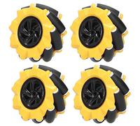 Fafeicy Mecanum Wheel, 80mm Omni-Directional Smart Robot Car Parts Accessories DIY Toy Components (2 pair)