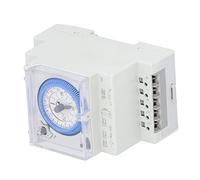 Fafeicy Mechanical Timer Switch 24 Hour DIN Rail Mount 181D Model with Digital Screen for Industrial Use 16A 2 Switch Paths