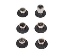 Fafeicy Metal Joysticks Grips, Professional Replacement -Joysticks Grip 6PCs Removable Rubber + Stainless Steel for One Series 2
