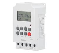 Fafeicy Microcomputer Timer Switch ABS Digital Display Programmable 7 Day Timer Switch DC12V 1 Minute to 168 Hours for Household Appliances Street Lights and Signs